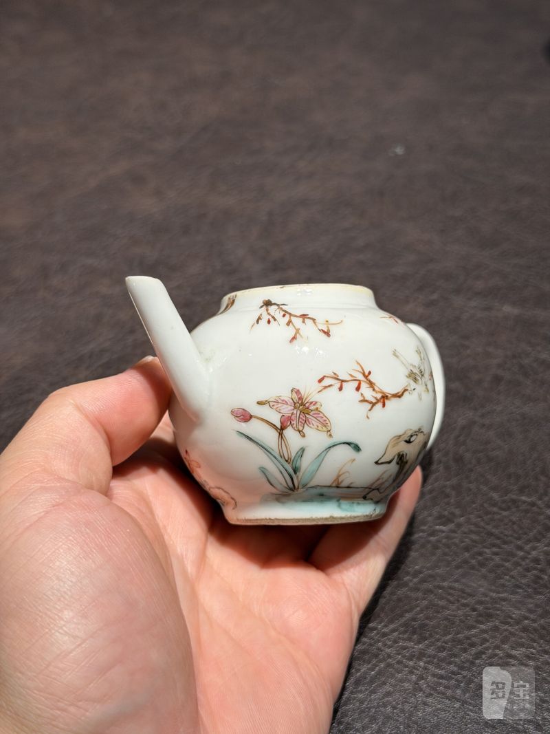 清乾隆 粉彩花鸟纹茶具一套25件 - 图43